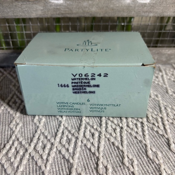 PartyLite Box (6) WATERMELON Votive Candles V06242. Opened Box. New Candles - Picture 2 of 3